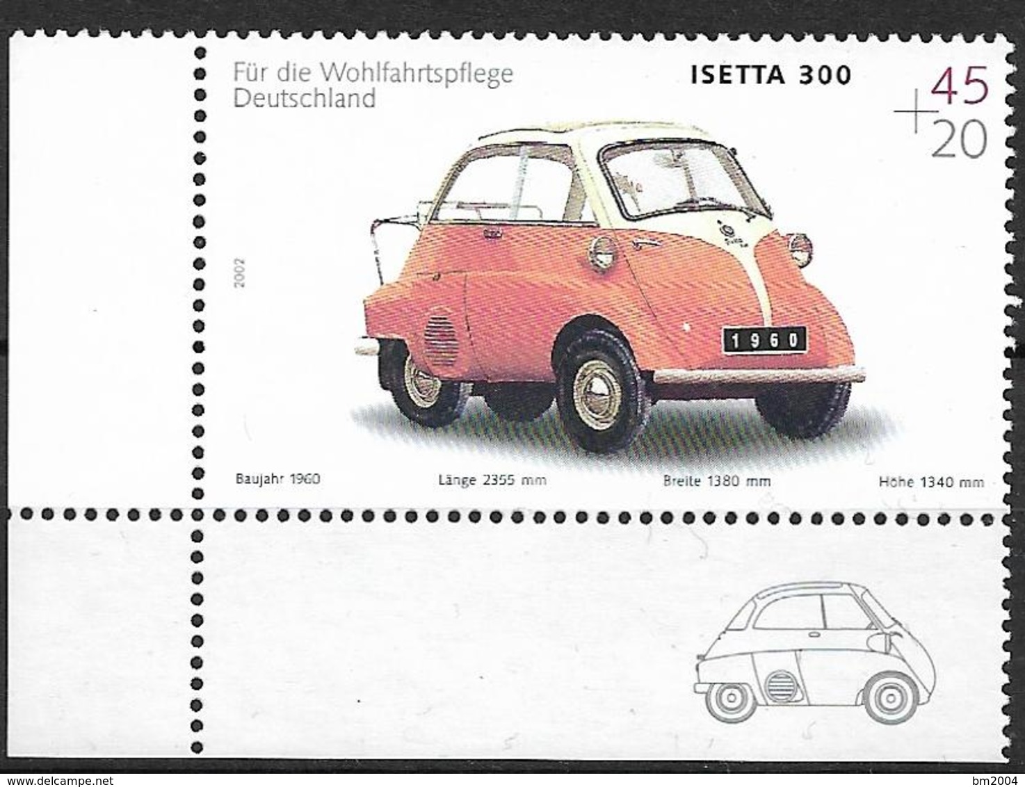 2002 Allem. Fed. Deutschland  Mi. 2289**MNH  EUL  BMW Isetta 300 - Nuovi