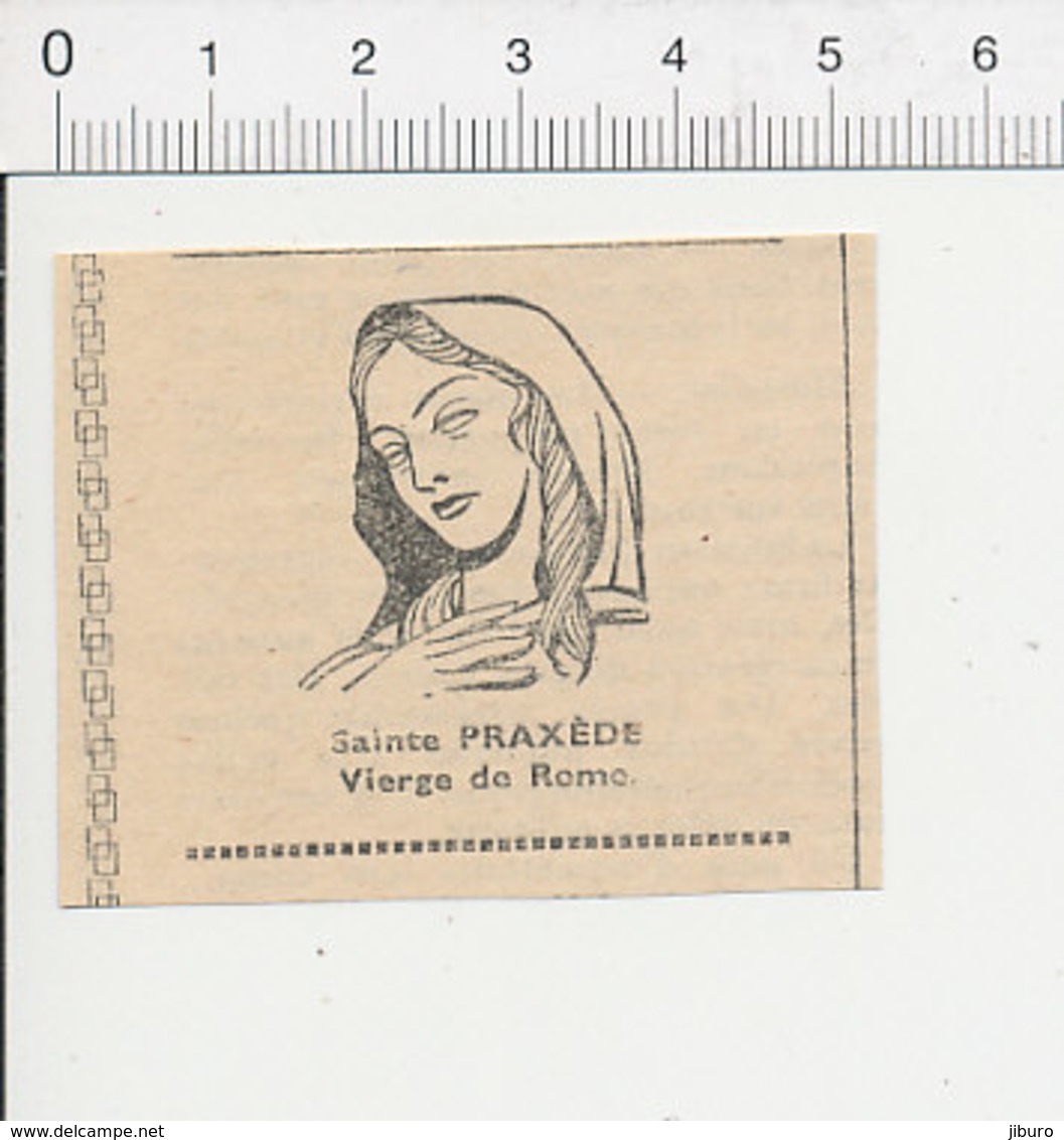 Presse 1951 Gravure Petit Format Sainte-Praxède Vierge De Rome / Saints Religion 51D9 - Sin Clasificación