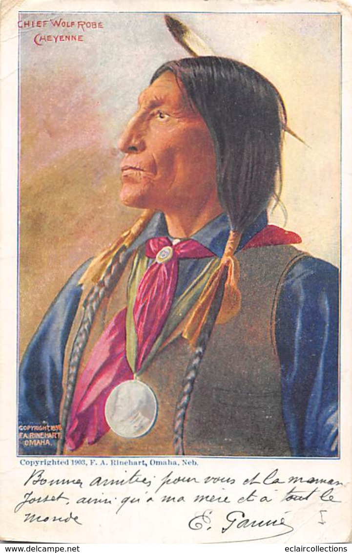 Thème. Indiens .      Un Cheyenne    (voir Scan) - Amérique