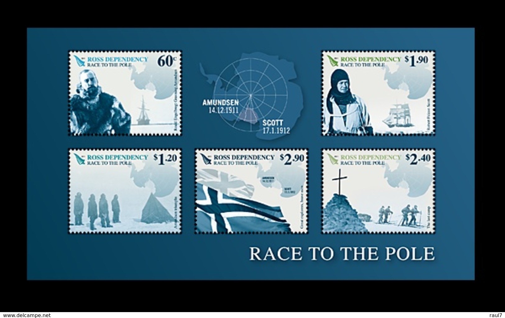 ROSS Dependency 2011 - Course Vers Le Pole, Race To The Pole  - BF Neufs // Mnh - Unused Stamps