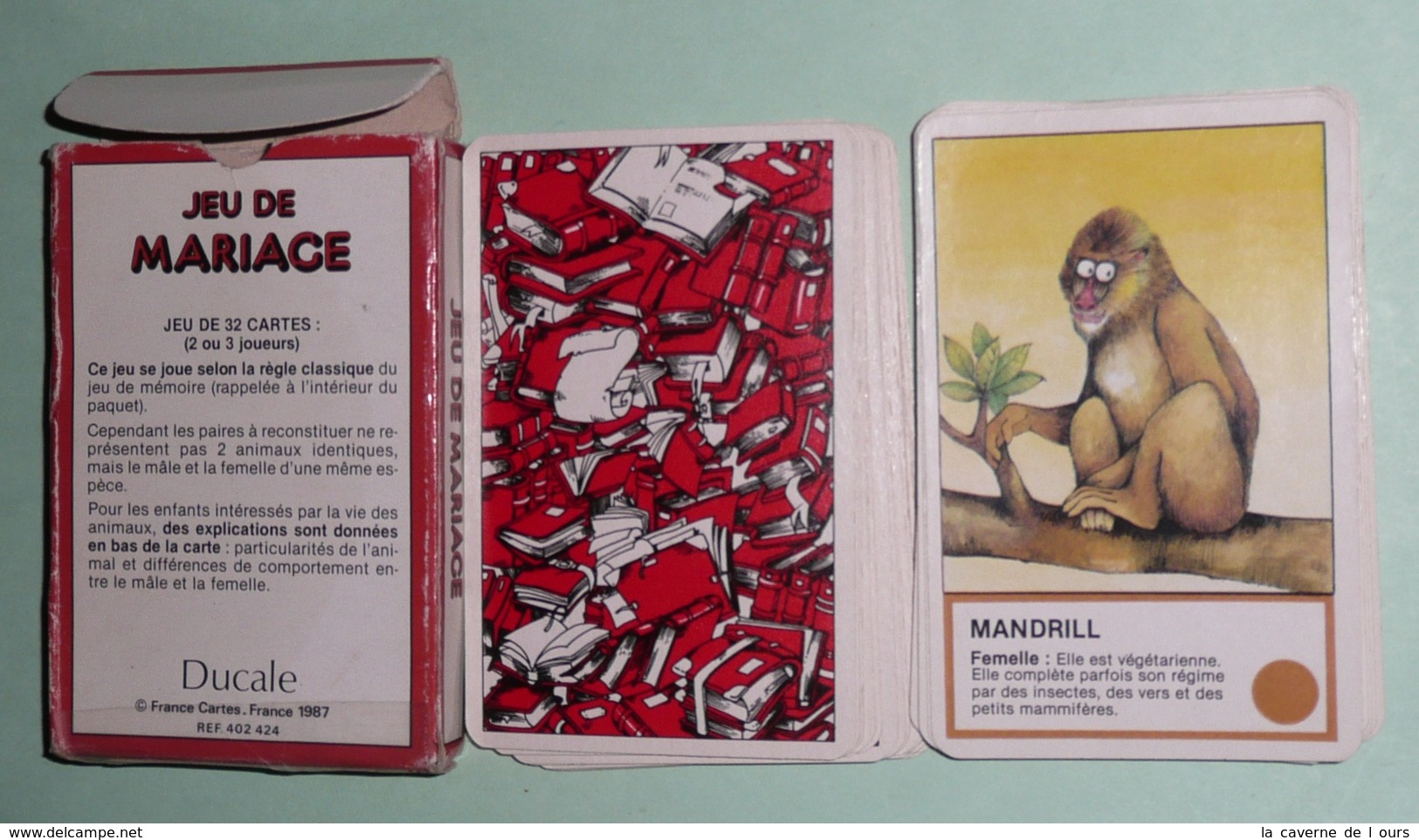 Rare 1987 Jeu De Cartes De Mariage Des Animaux, Familles Paires - Other & Unclassified