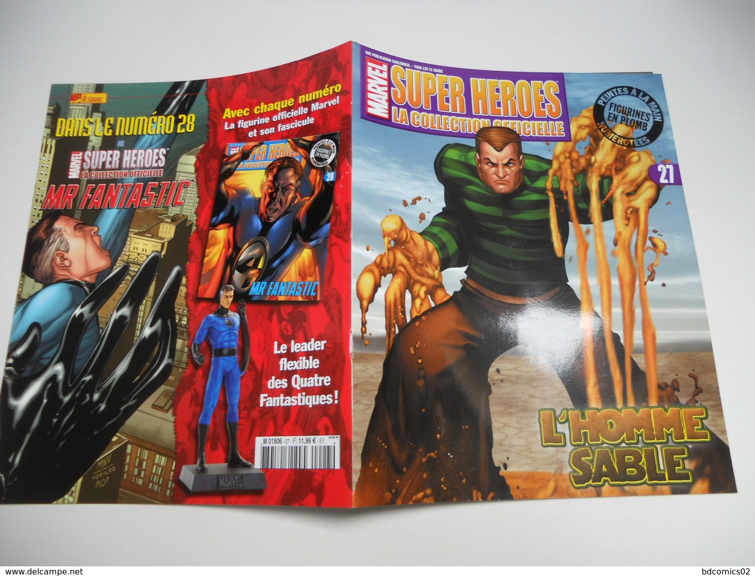 FASCICULE FIGURINE MARVEL AVEC POSTER ATTACHER AU CENTRE N°27 L'HOMME SABLE - Strange