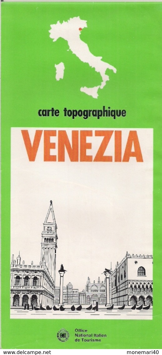 VENISE (VENEZIA) - CARTE TOPOGRAPHIQUE - OFFICE NATIONAL ITALIEN  DE TOURISME. - Topographische Kaarten