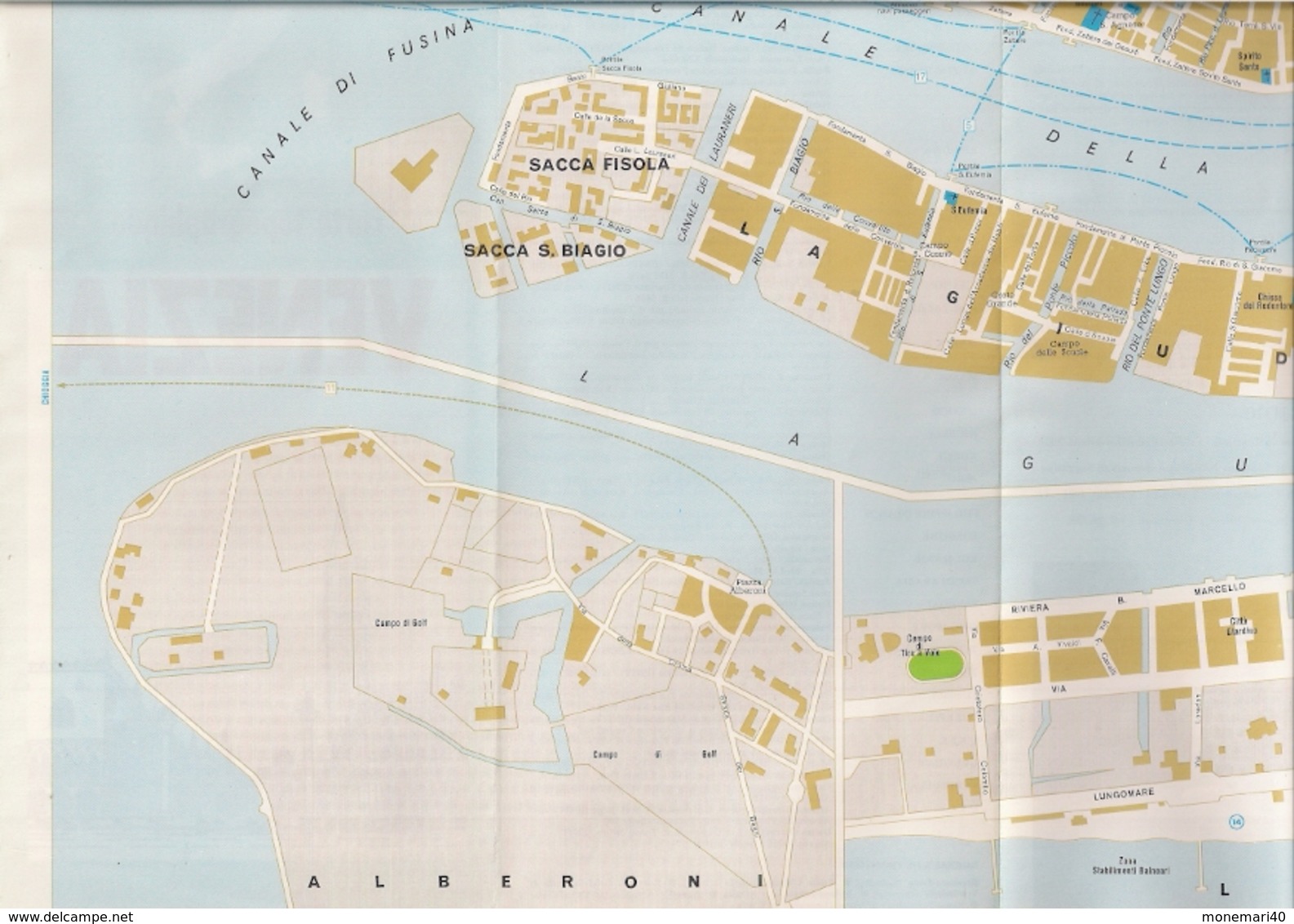 VENISE (VENEZIA) - CARTE TOPOGRAPHIQUE - OFFICE NATIONAL ITALIEN  DE TOURISME. - Topographische Kaarten