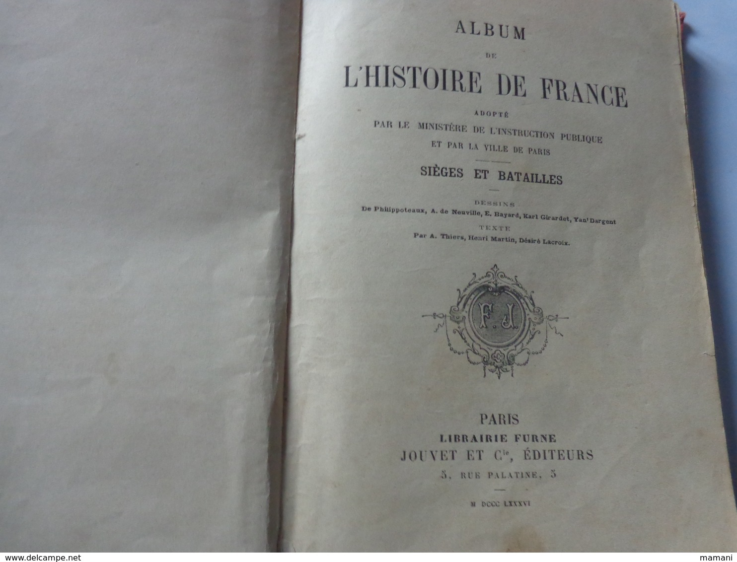 ALBUM-de-L'HISTOIRE-DE-France-Sieges-Et-Batailles-maunel-scolaire-histoire-1886 - Geschiedenis