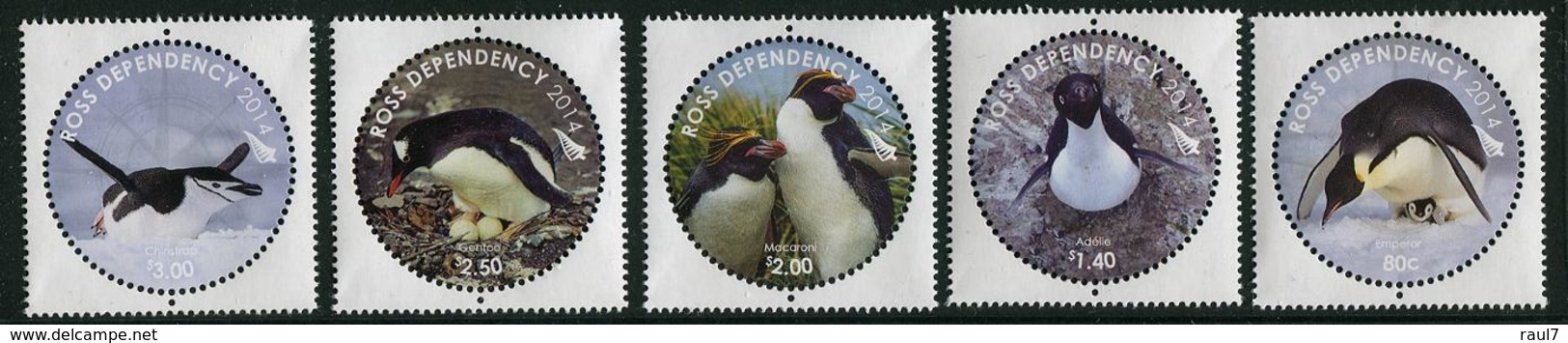 ROSS Dependency 2014 - Faune, Pingouins - 5 Val Neufs // Mnh Set - Unused Stamps