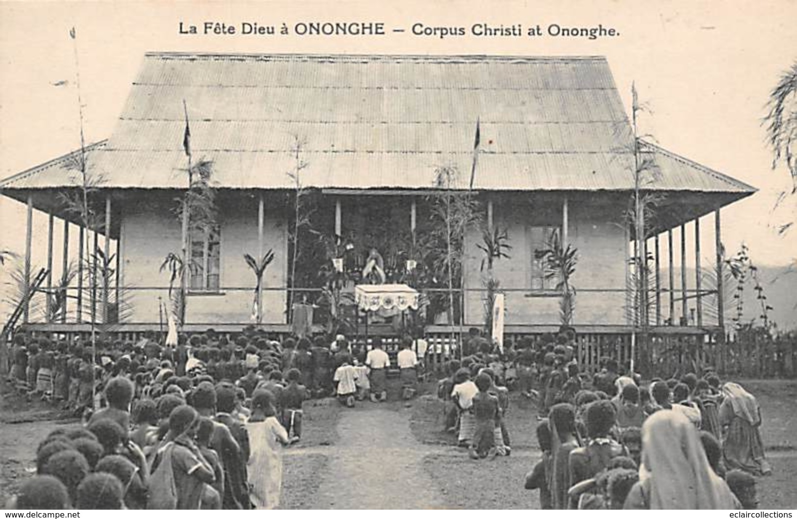 Océanie   Nouvelle Guinée  Papouasie  Ononghe.  La Fête Dieu  (voir Scan) - Papua New Guinea