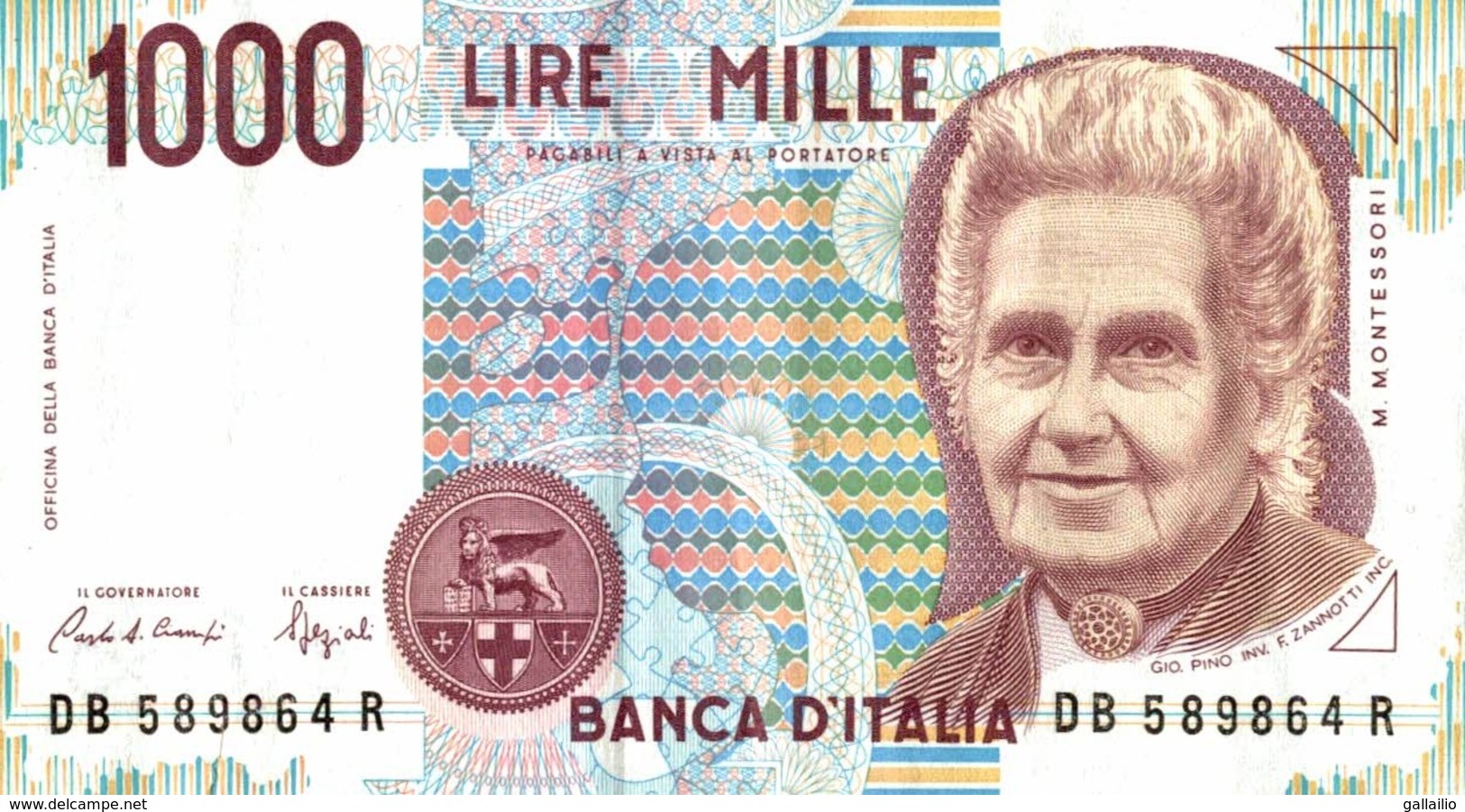 BILLET ITALIE 1000 LIRE - Autres & Non Classés