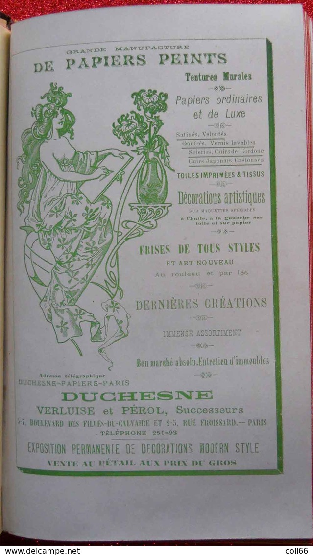 1900 New Art Nouveau Annuaire Général de la Mode 1903 Grands Créateurs Sarah Bernhardt Corsets Robes Coiffeur Chapeaux