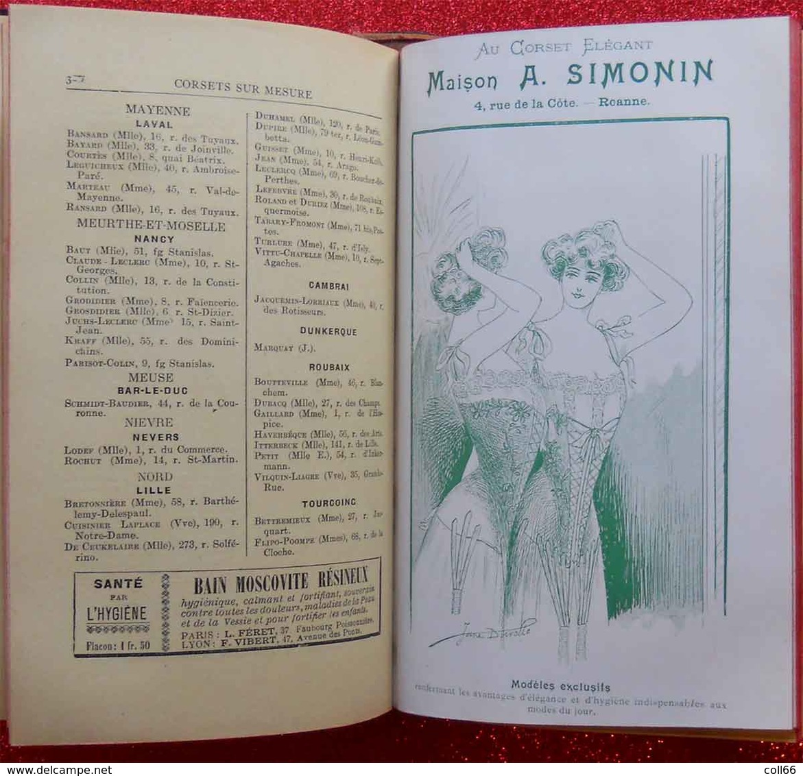 1900 New Art Nouveau Annuaire Général de la Mode 1903 Grands Créateurs Sarah Bernhardt Corsets Robes Coiffeur Chapeaux