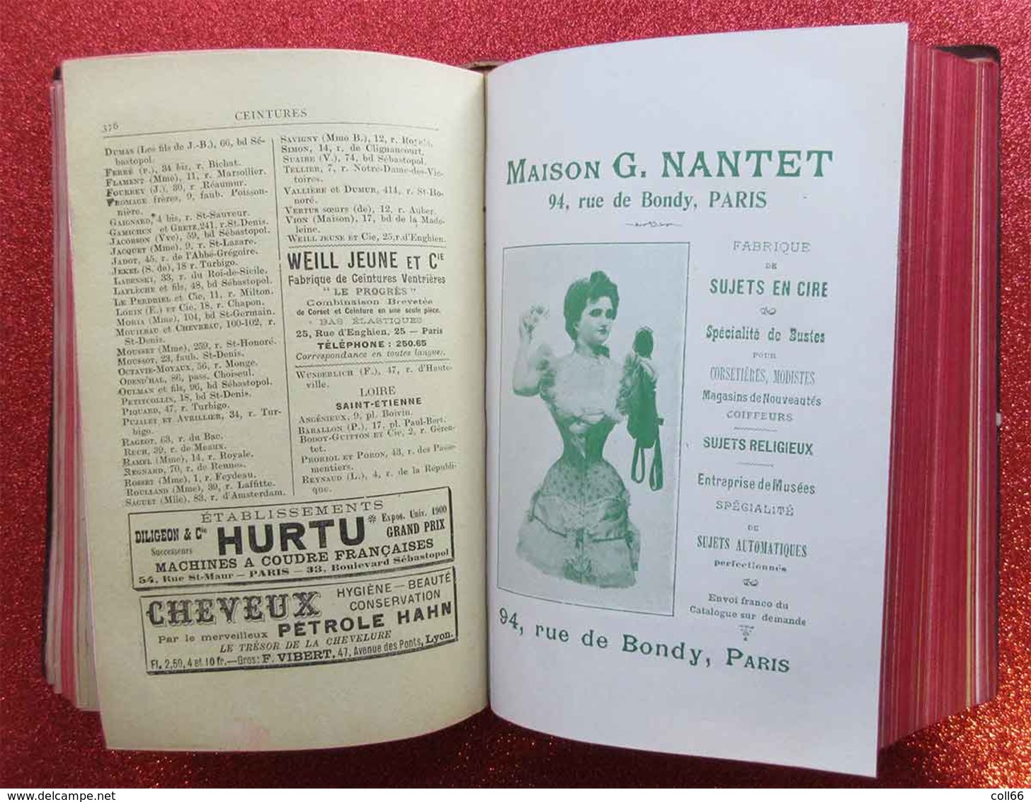 1900 New Art Nouveau Annuaire Général de la Mode 1903 Grands Créateurs Sarah Bernhardt Corsets Robes Coiffeur Chapeaux