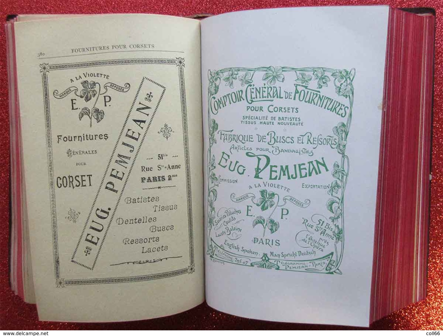 1900 New Art Nouveau Annuaire Général de la Mode 1903 Grands Créateurs Sarah Bernhardt Corsets Robes Coiffeur Chapeaux