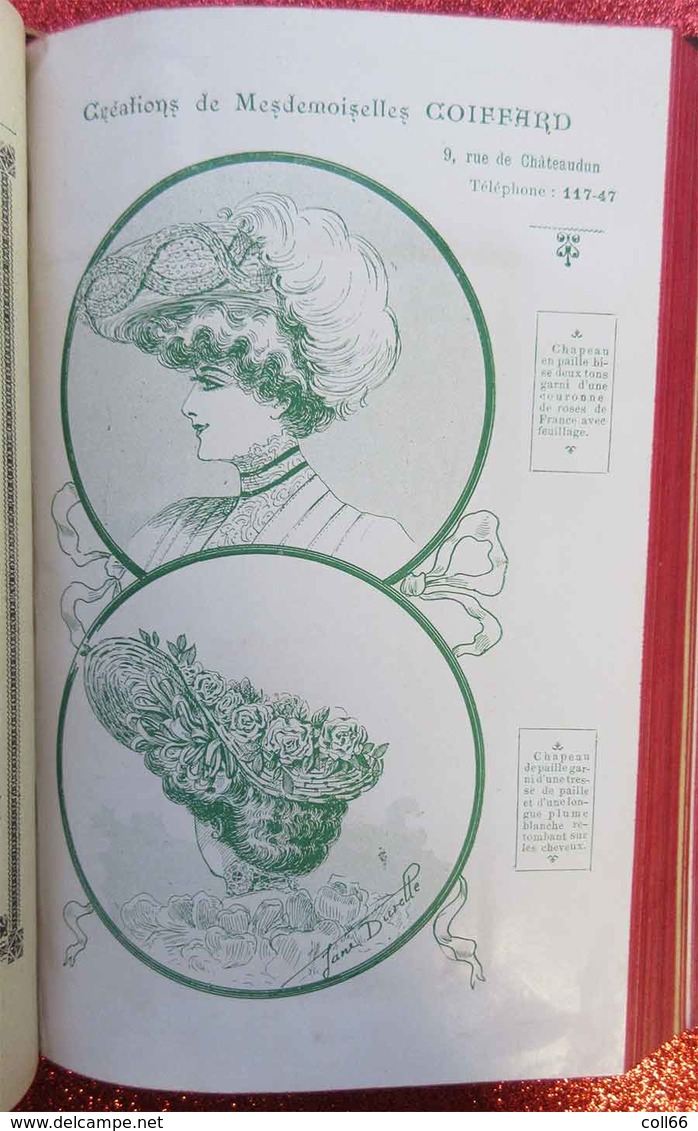 1900 New Art Nouveau Annuaire Général de la Mode 1903 Grands Créateurs Sarah Bernhardt Corsets Robes Coiffeur Chapeaux