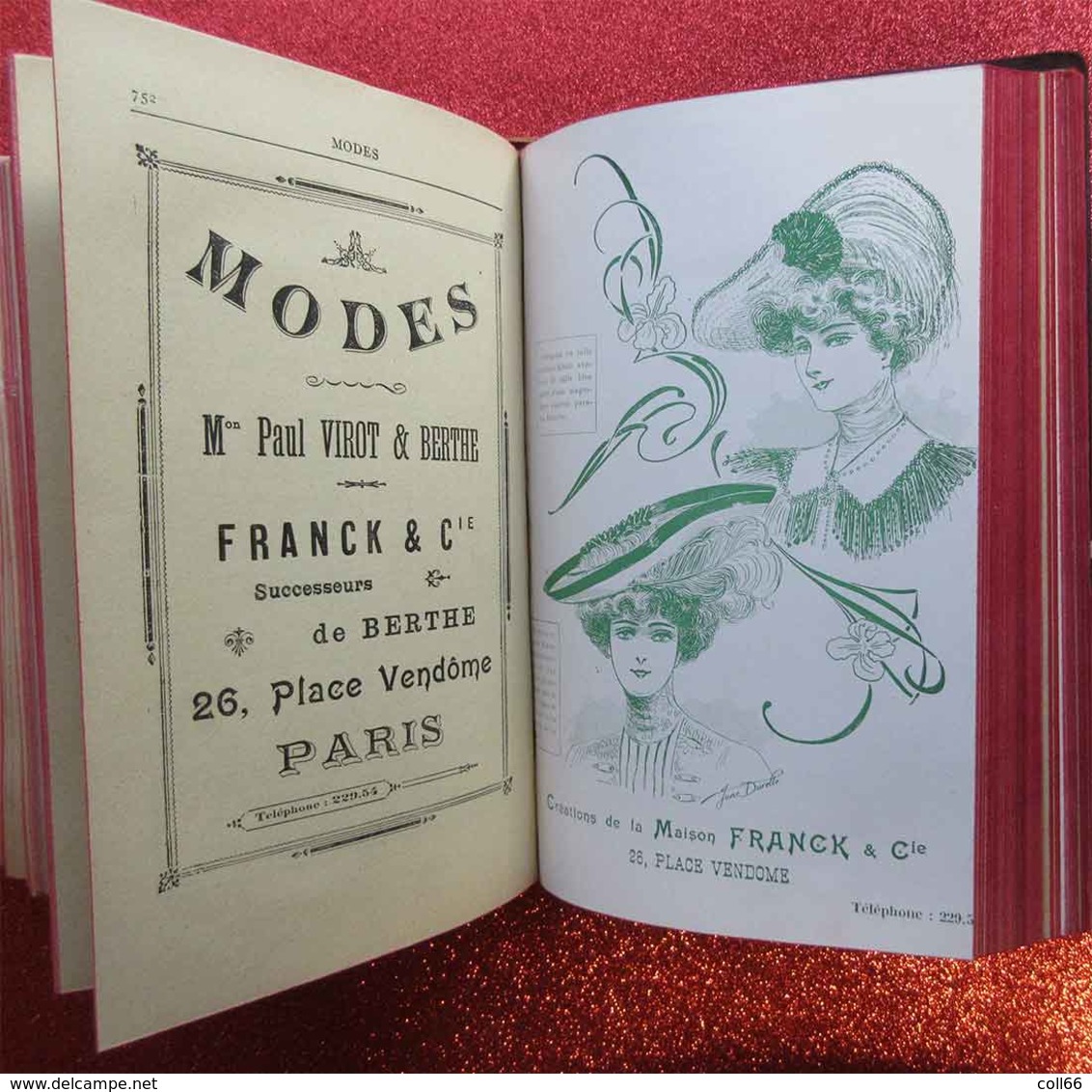 1900 New Art Nouveau Annuaire Général de la Mode 1903 Grands Créateurs Sarah Bernhardt Corsets Robes Coiffeur Chapeaux