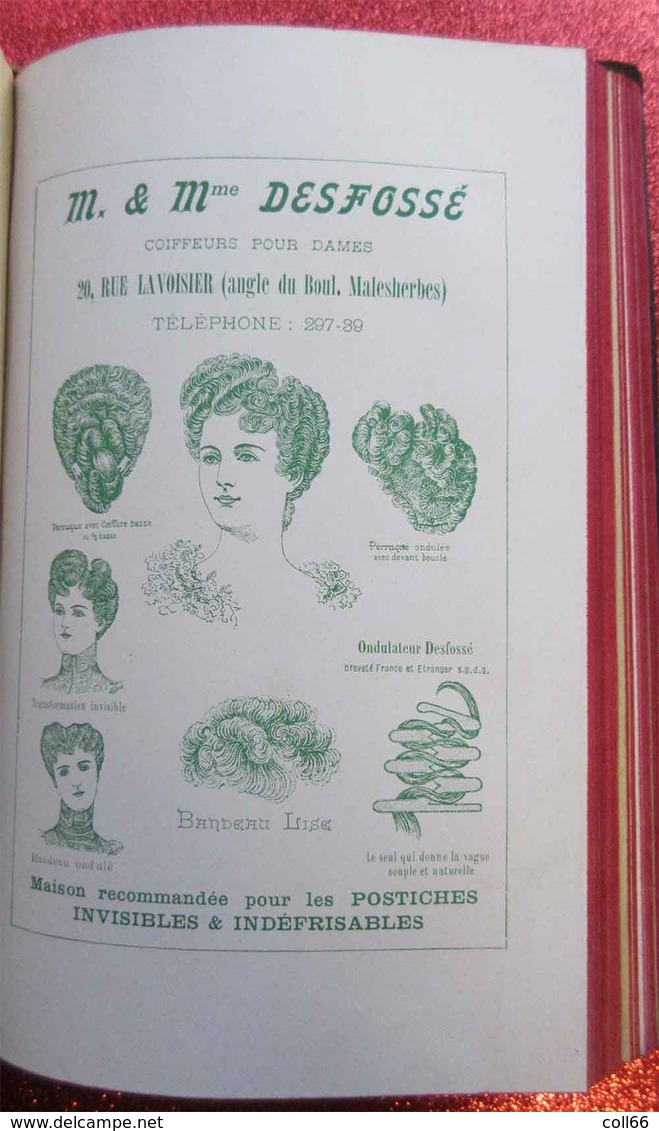 1900 New Art Nouveau Annuaire Général de la Mode 1903 Grands Créateurs Sarah Bernhardt Corsets Robes Coiffeur Chapeaux