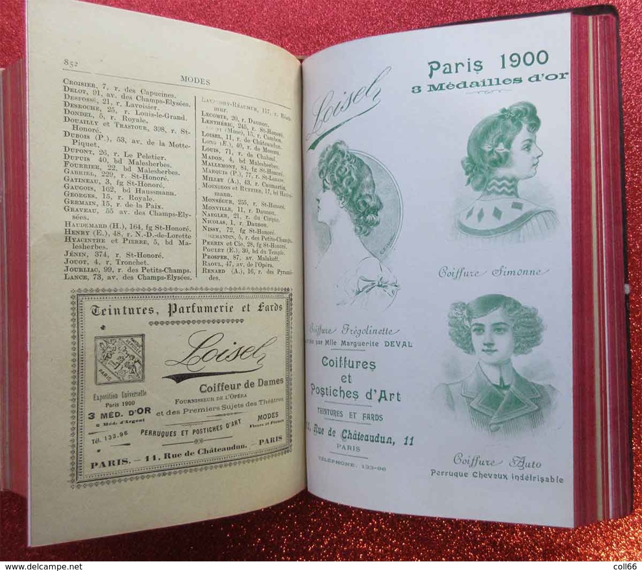 1900 New Art Nouveau Annuaire Général de la Mode 1903 Grands Créateurs Sarah Bernhardt Corsets Robes Coiffeur Chapeaux