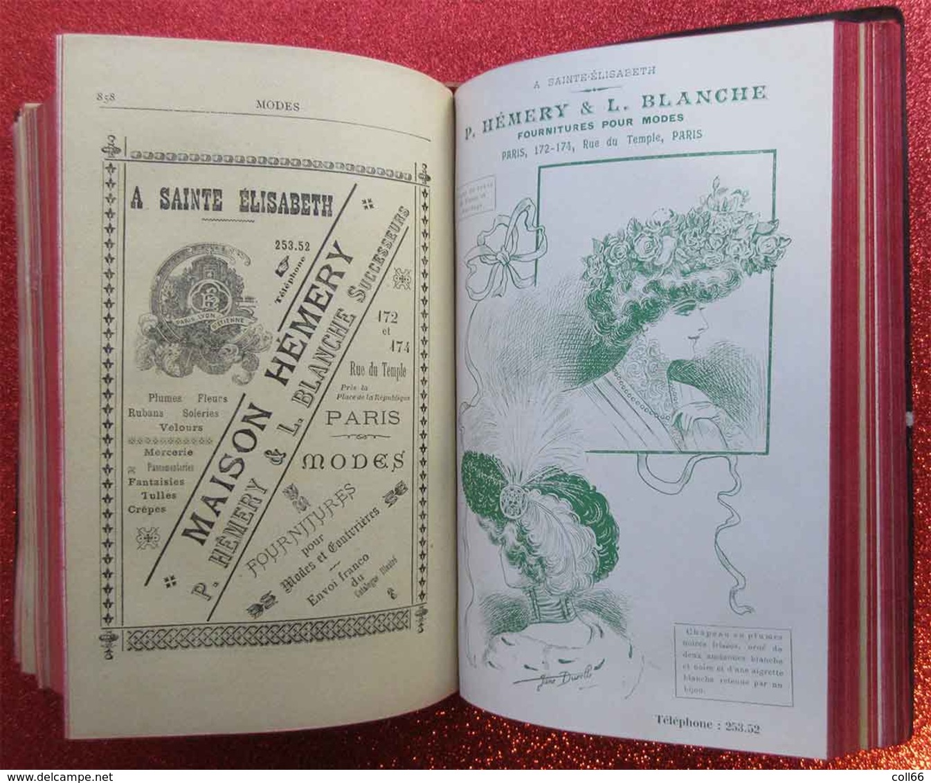 1900 New Art Nouveau Annuaire Général de la Mode 1903 Grands Créateurs Sarah Bernhardt Corsets Robes Coiffeur Chapeaux