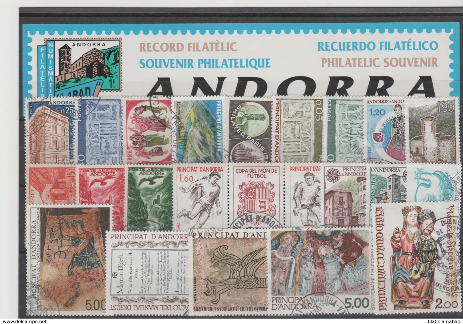 PEUROPA ANDORRA C. FRANCES LOTE DE SELLOS USADOS Y TAMPON DE PRIMER DIA.(K.3) - Used Stamps