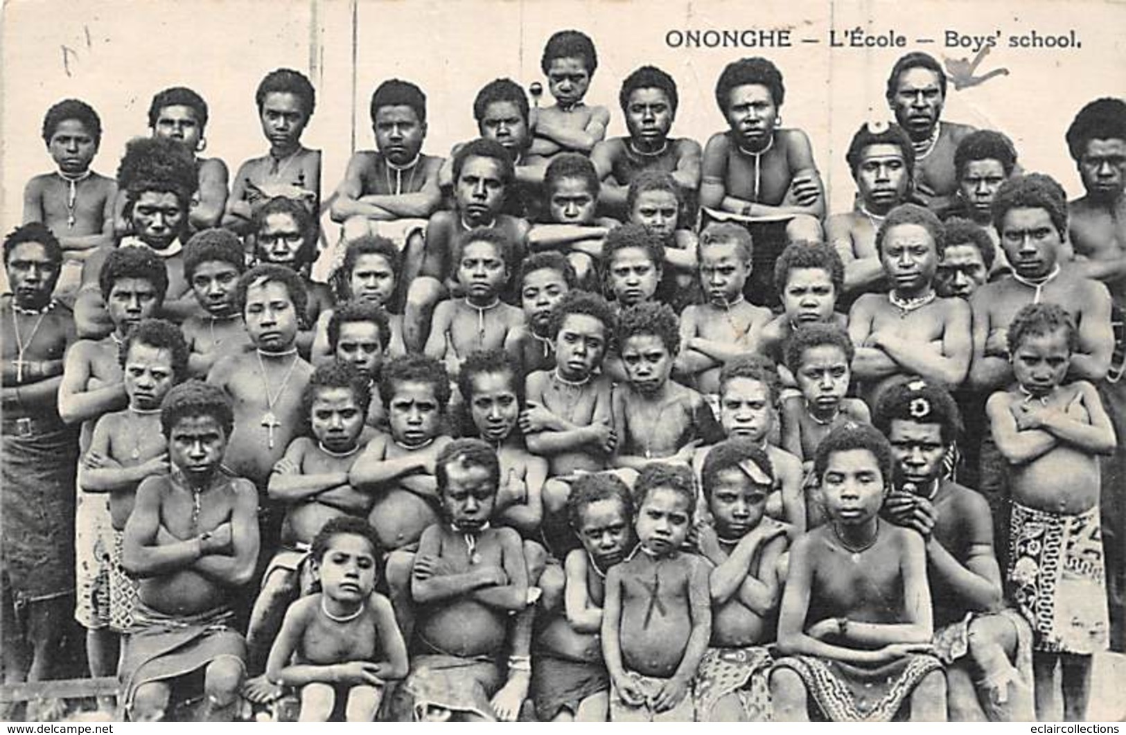 Océanie   Nouvelle Guinée  Papouasie  Ononghe.  L'Ecole   ( Pli Voir Scan) - Papouasie-Nouvelle-Guinée