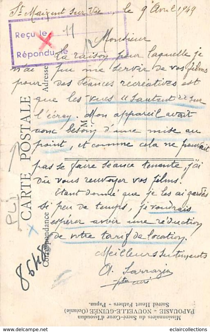 Océanie   Nouvelle Guinée  Papouasie  Ononghe.  L'Ecole   ( Pli Voir Scan) - Papouasie-Nouvelle-Guinée