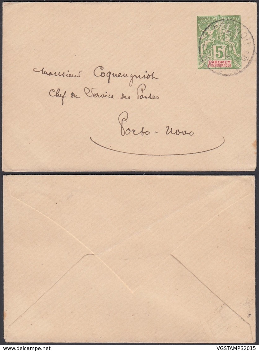 DAHOMEY EP 5c VERS PORTO-NOVO  (6G18463) DC-MV548 - Lettres & Documents