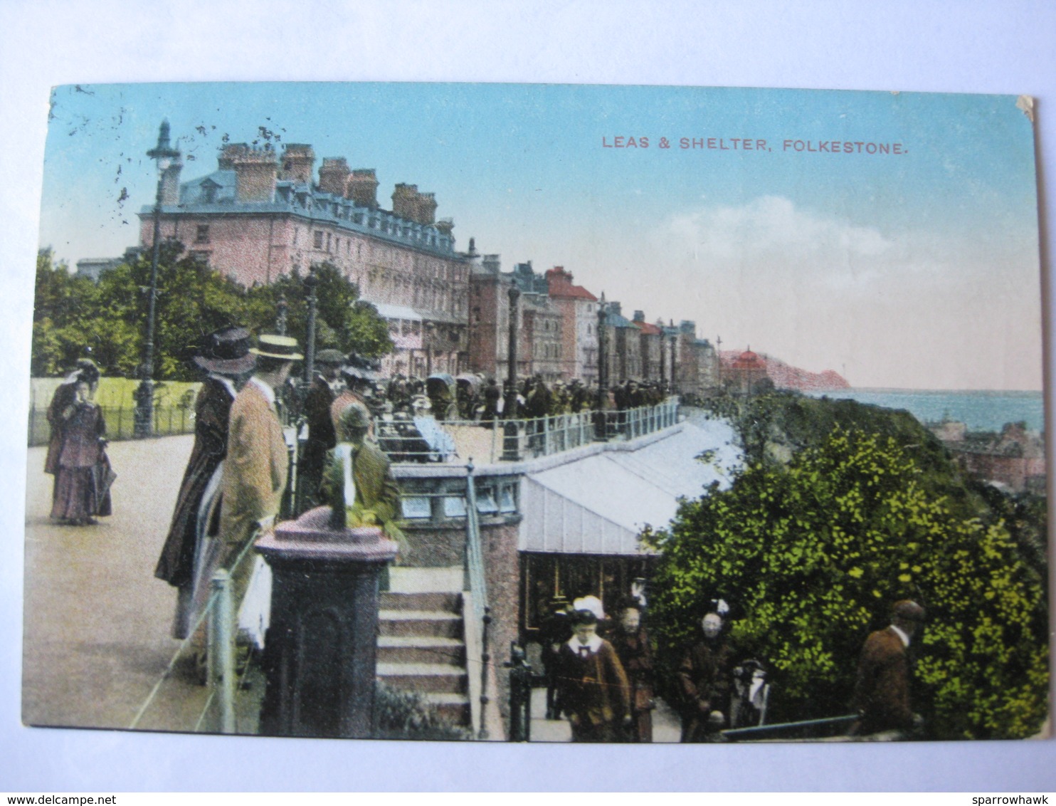 Leas & Shelter, Folkestone, Kent - Posted 1914 - Folkestone