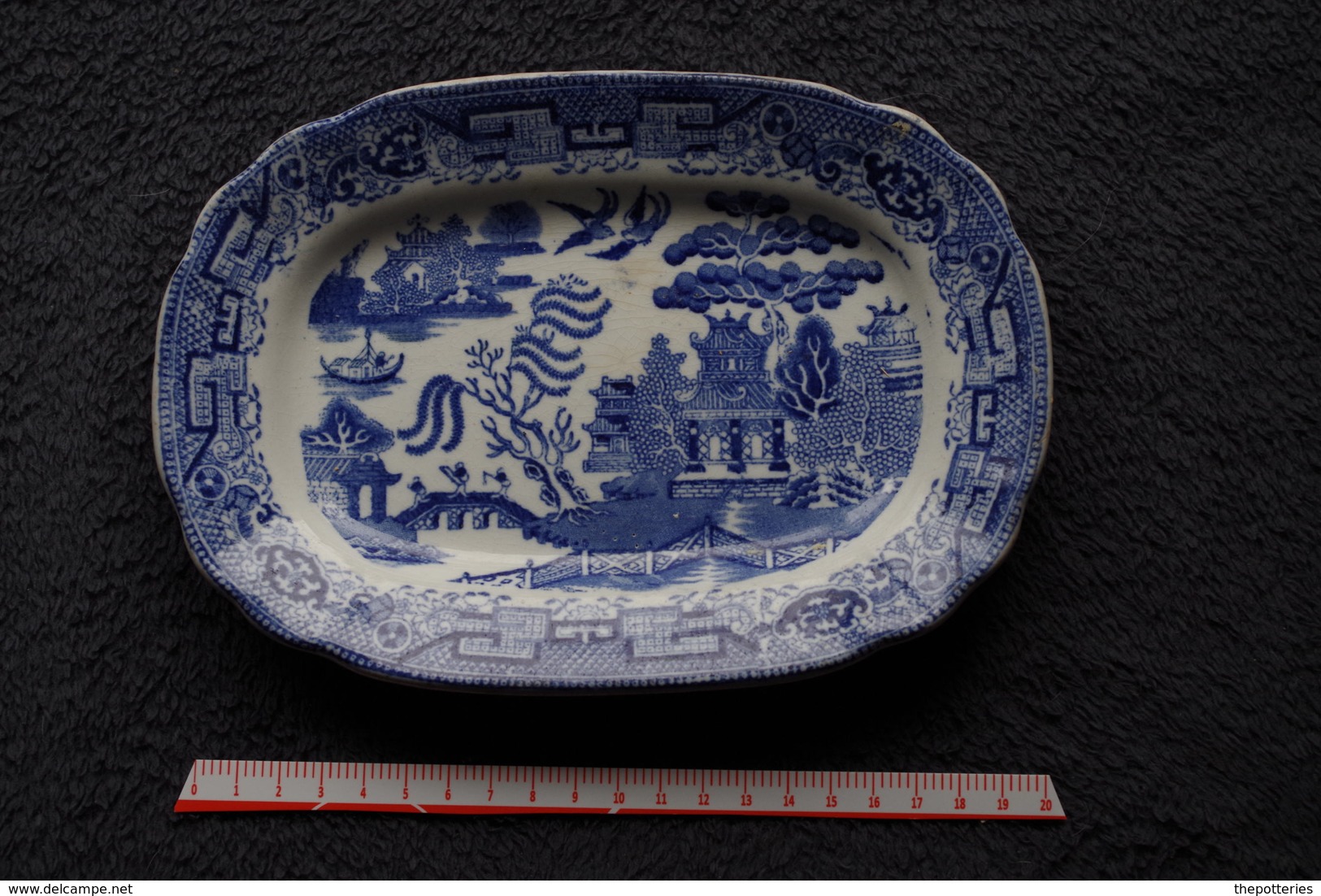 D2 Coupelle Ramequin   Wedgwood Cie England Chinese Au Chinois Décalcomanie XIXe Marquage En Creux 1860 ? 1900 ? Tnstall - Woods Ware