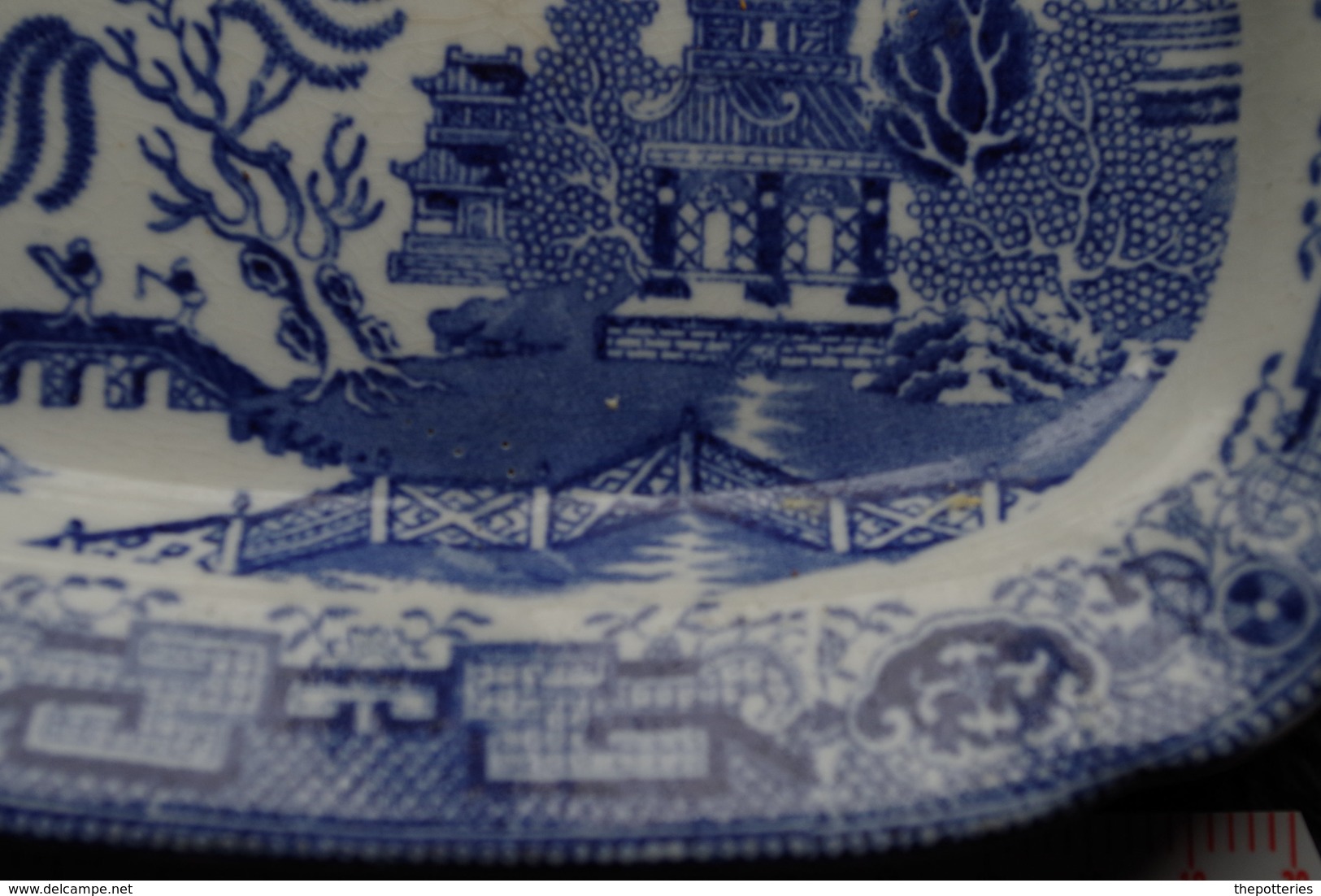 D2 Coupelle Ramequin   Wedgwood Cie England Chinese Au Chinois Décalcomanie XIXe Marquage En Creux 1860 ? 1900 ? Tnstall - Woods Ware