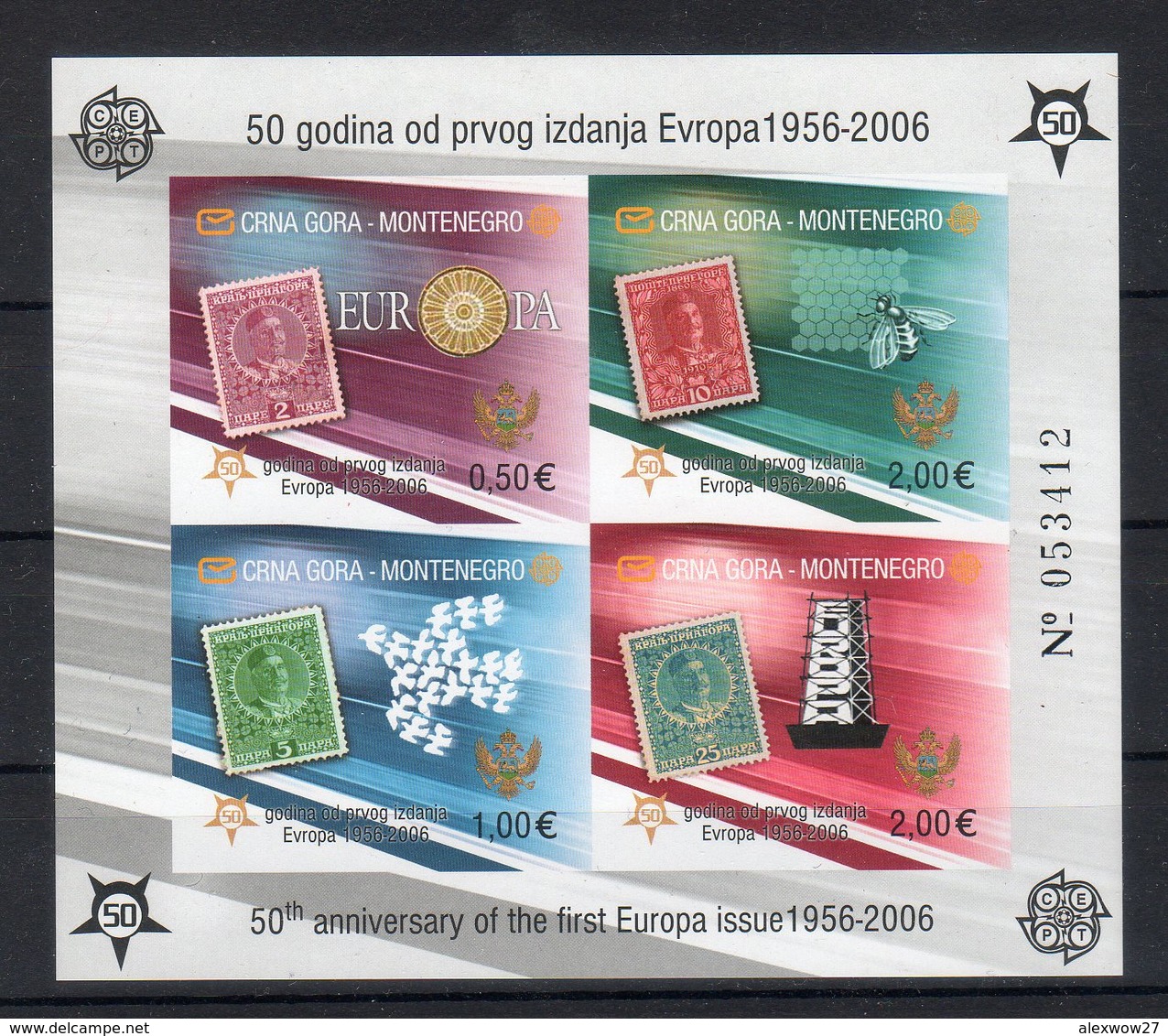 Montenegro 2006 50° Emi. F.bollo EUROPA" ND ( BF2B) ** MNH - Montenegro