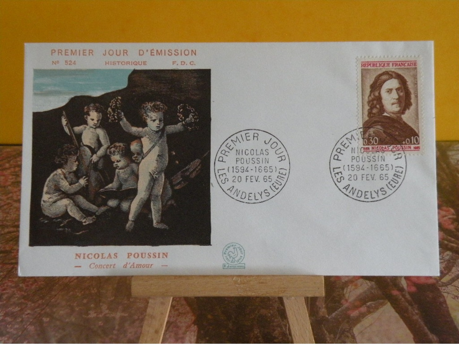 Nicolas Poussin - Les Andelys - 20.2.1965 FDC 1er Jour N°524 - Coté 3€ - 1960-1969