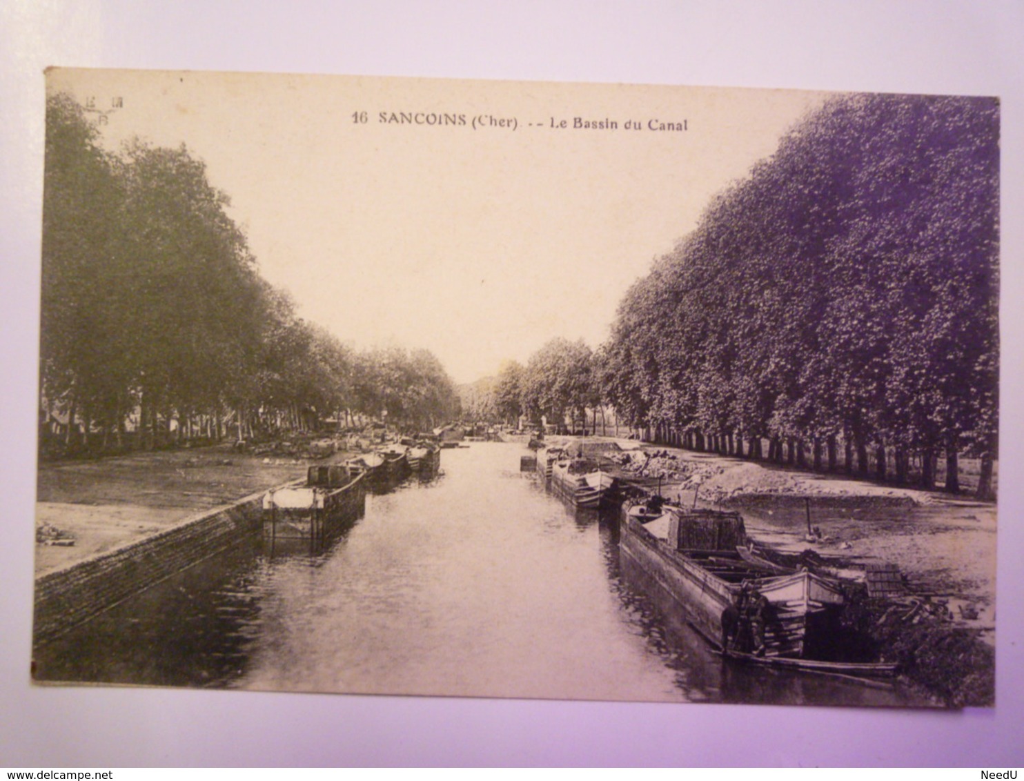 SANCOINS  (Cher)  :  Le Bassin Du  CANAL   1921   XXX - Sancoins
