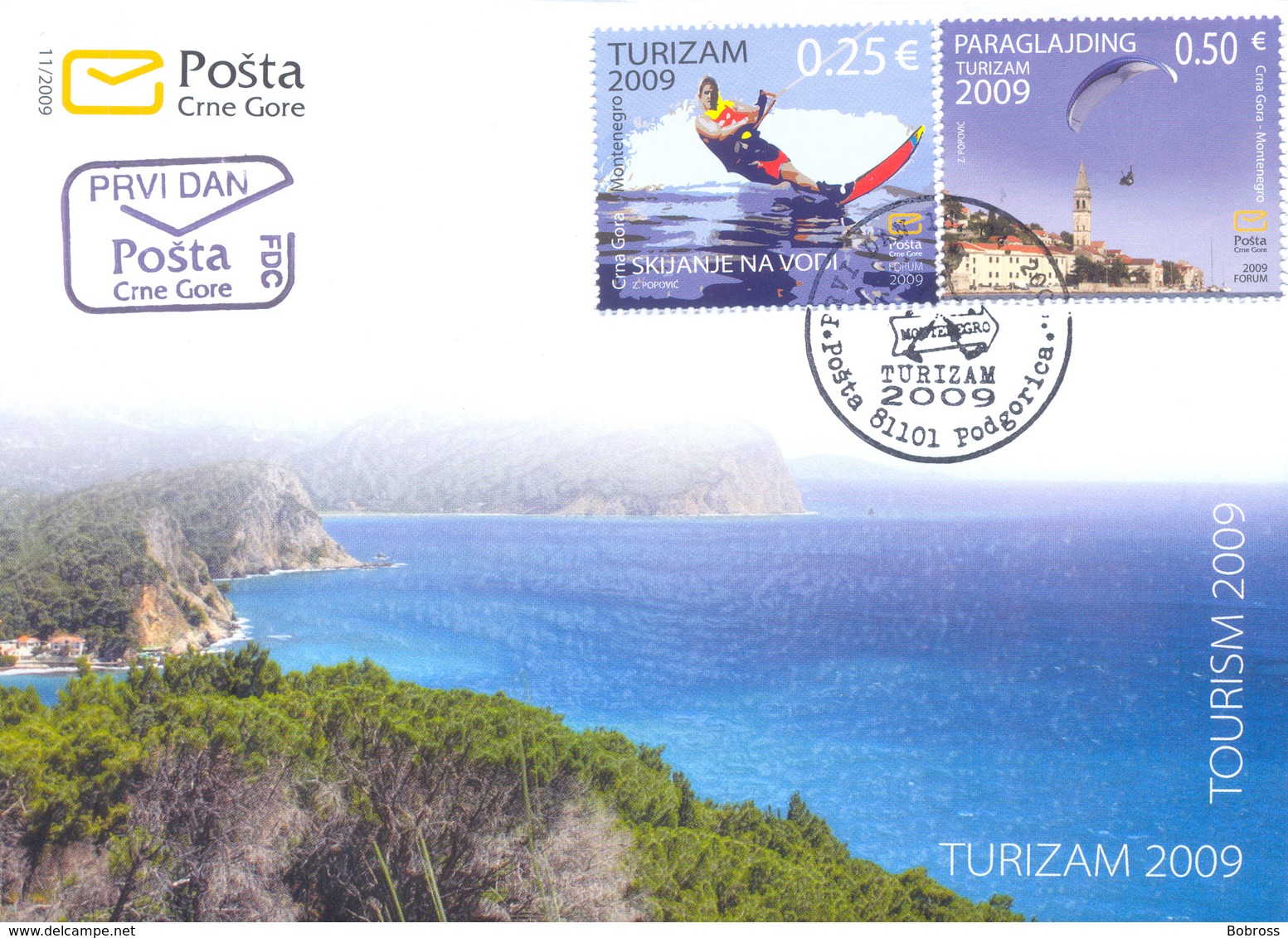 2009, FDC, Tourism, Montenegro, MNH - Montenegro