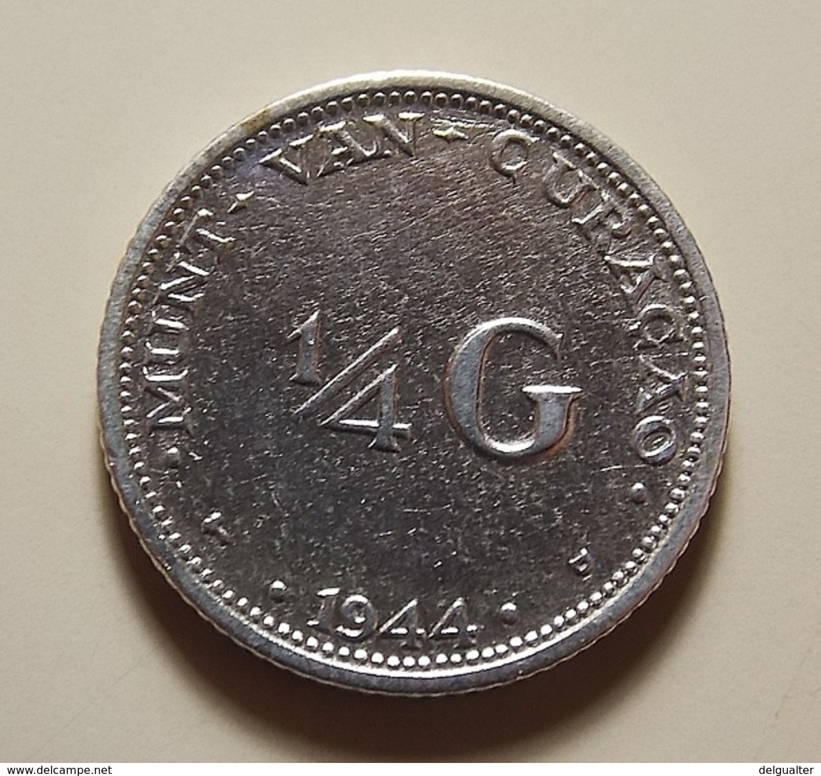 Curaçao 1/4 Gulden 1944 D Silver - Curacao