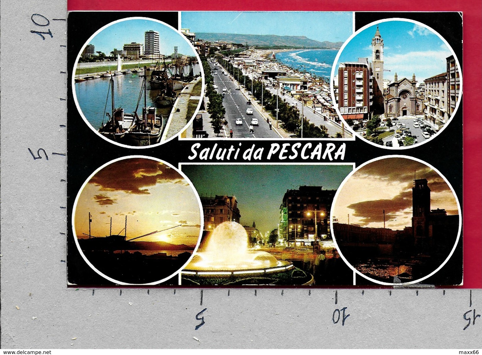 CARTOLINA VG ITALIA - Saluti Da PESCARA - Vedutine Multivue - 10 X 15 - ANN. 1974 - Greetings From...