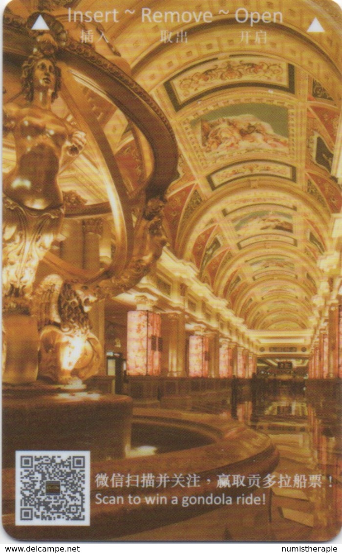 Carte Clé Hôtel Avec Casino Adjoint : The Venetian Macao : Scan To Win A Gondola Ride ! - Cartes D'hotel