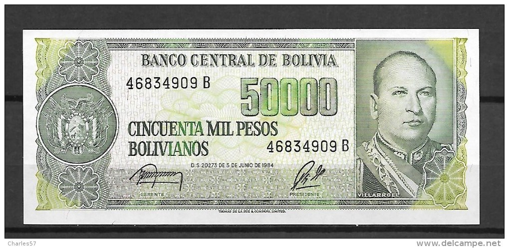 Bolivie : 50000 Pesos  Bolivianos ( Jamais  Circulé) - Bolivie