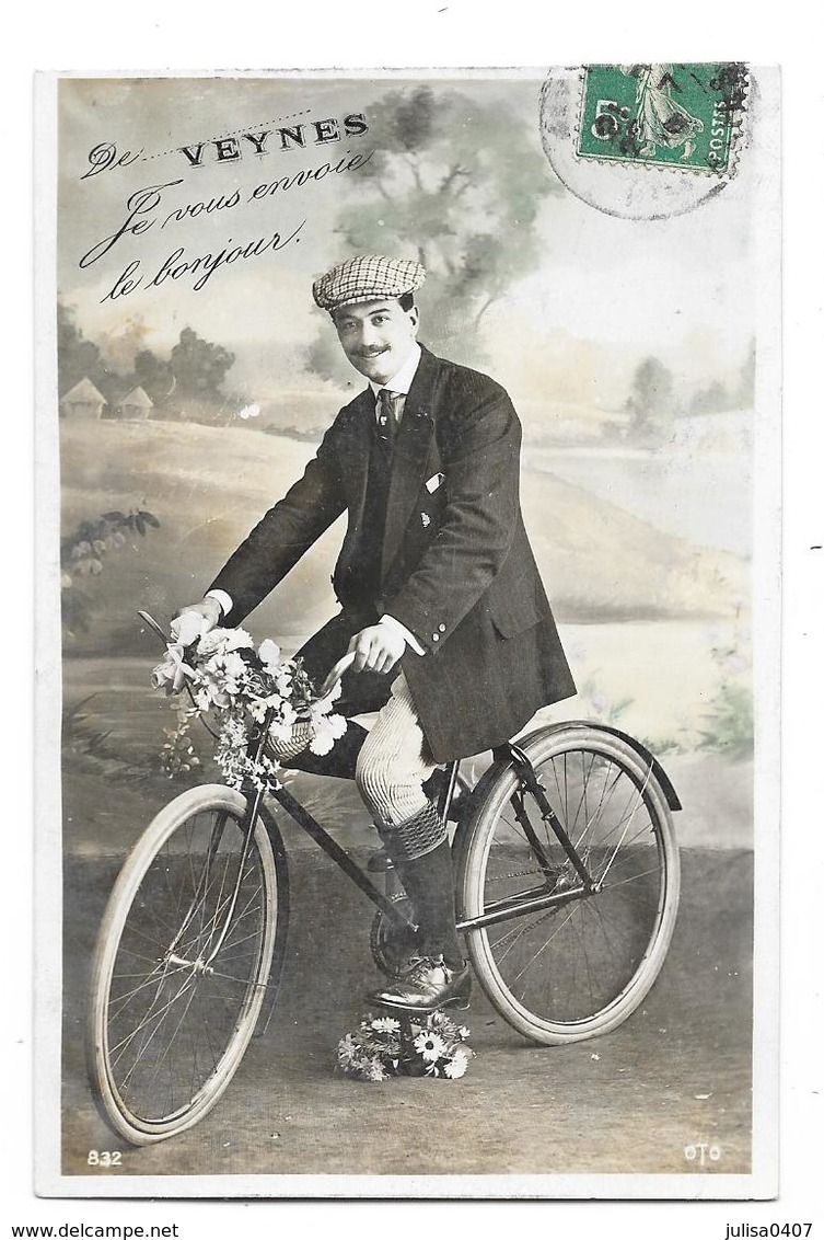 VEYNES (05) Carte Fantaisie Souvenir Cycliste - Autres & Non Classés