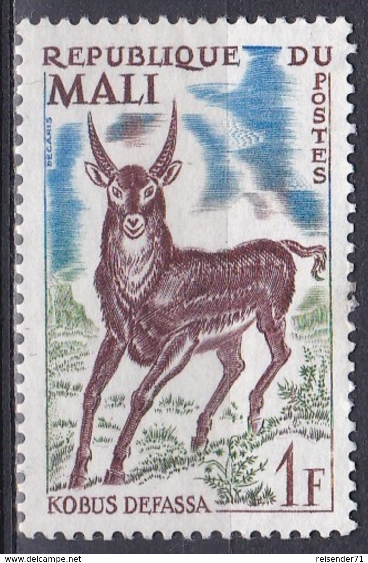 Mali 1965 Tiere Fauna Animals Wasserbock Waterbuck Antilopen Antelopes Defassa, Mi. 98 ** - Mali (1959-...)