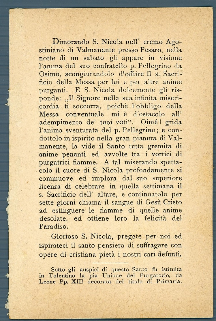 °°° Santino - S. Nicola Da Tolentino °°° - Religione & Esoterismo