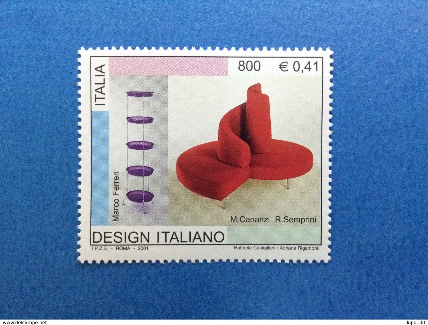 2001 ITALIA FRANCOBOLLO NUOVO STAMP NEW MNH** - FERRERI CANANZI SEMPRINI DESIGN ITALIANO - 1991-00: Mint/hinged