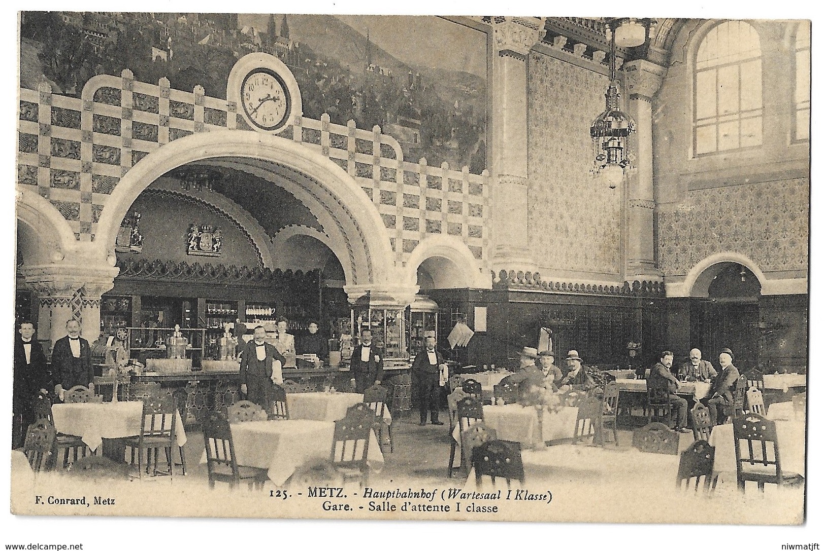 CPA Metz Gare Salle D'attente 1° Classe 1913 - Metz