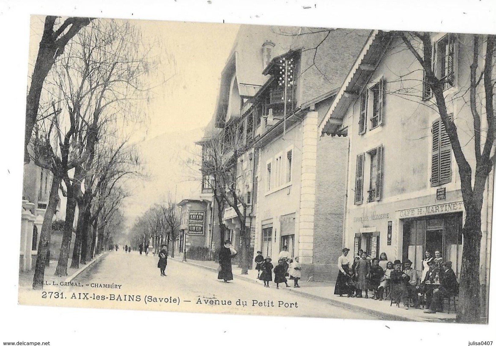 AIX LES BAINS (73) Avenue Du Petit Port Terrasse Animée - Aix Les Bains