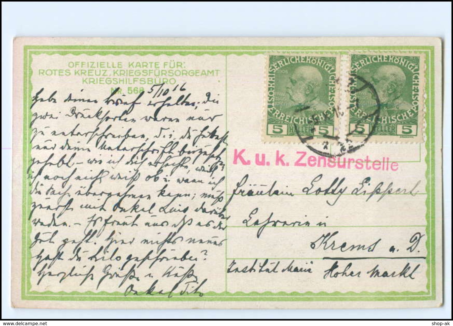 U4124/ Kaiser Franz  Josef  Bozen-Gries Opfertag 1916 AK  - Case Reali