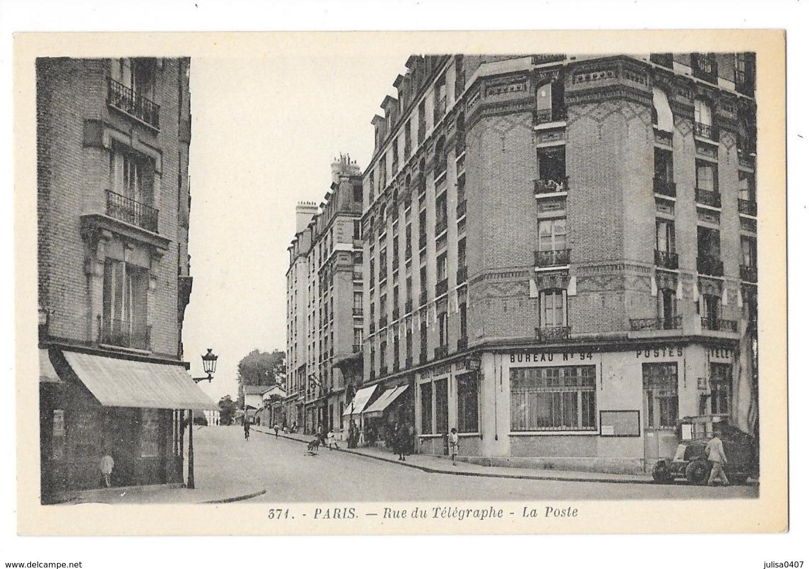 PARIS (XX) Rue Du Télégraphe Bureau De Poste - Arrondissement: 20