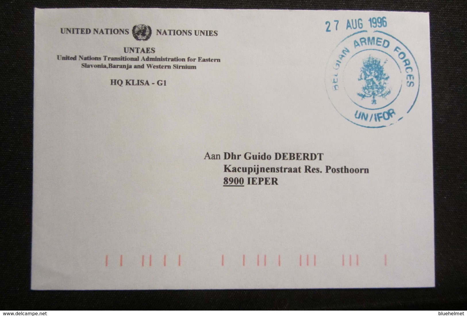 Contingent Belge De L'ONU En Slavonie Orientale - UNTAES / ATNUSO - Lettres & Documents