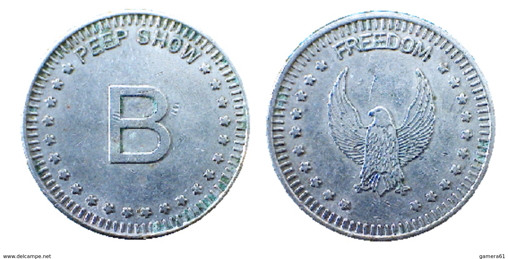 02086 GETTONE JETON TOKEN B PEEP SHOW FREEEDOM EAGLE - Autres & Non Classés