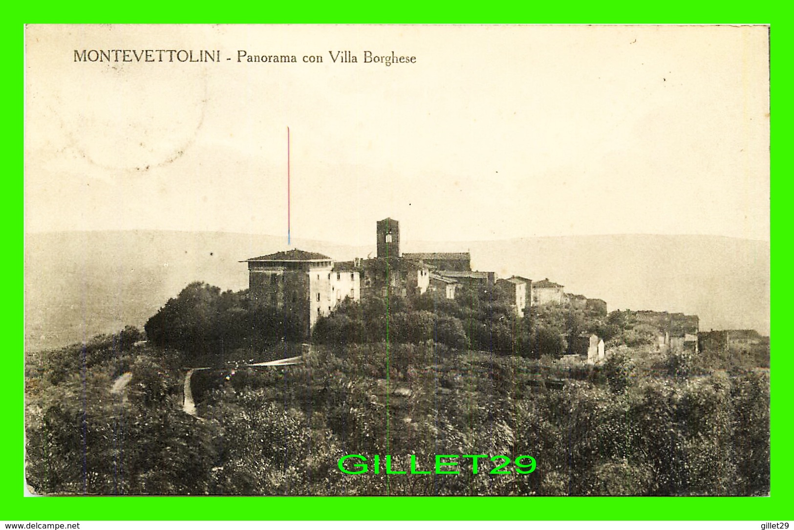 MONTEVETTOLINI, IT - PANORAMA CON VILLA BORGHESE - TRAVEL IN 1929 - FOTO R. CHOIORANI - - Autres & Non Classés