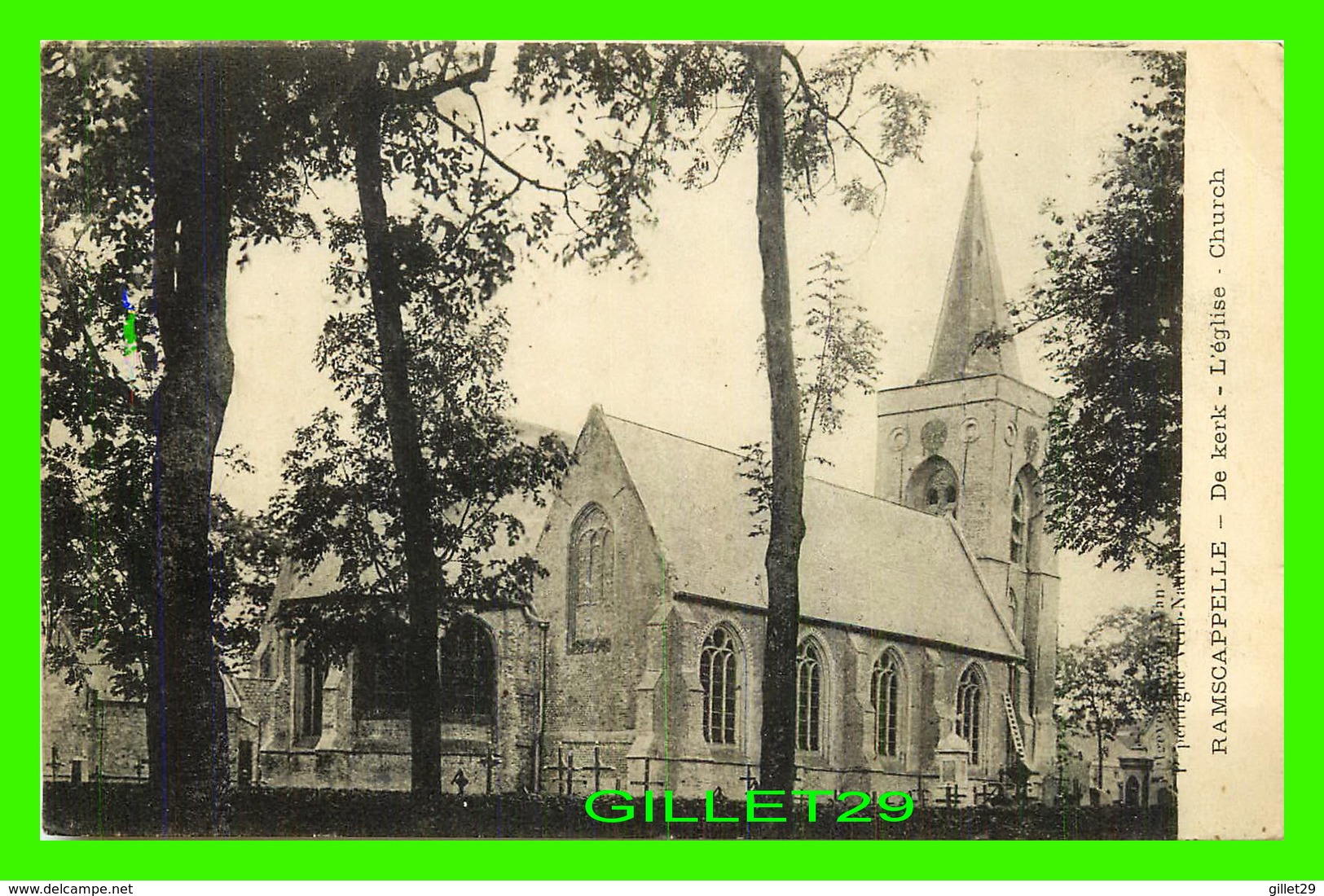 RAMSCAPPELLE, BELGIQUE - DE KERK, L'ÉGLISE - CIRCULÉE - - Autres & Non Classés