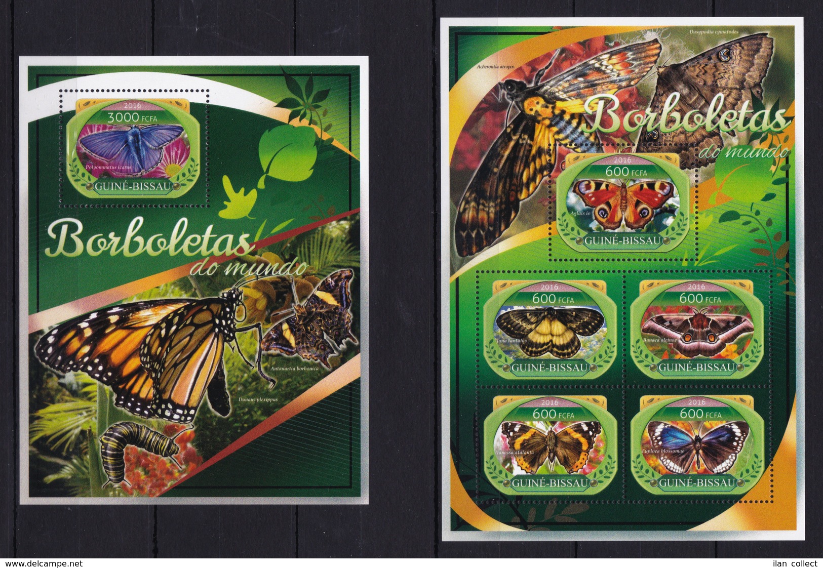 Guinea Bissau 2016 - Butterflies Borbolettas Do Mundo - Stamps MNH** XG - Papillons