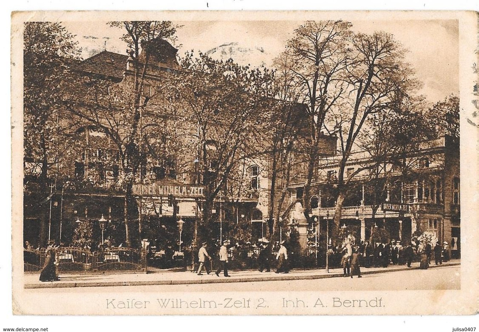 BERLIN (Allemagne) Kaiser Wilhelm Zelt 2 Ihn. A Berndt - Altri & Non Classificati